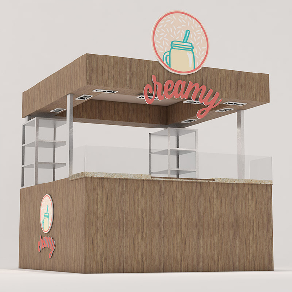 Customized Modern Shop Display Design Counter Set for VSC One Stop Design Service