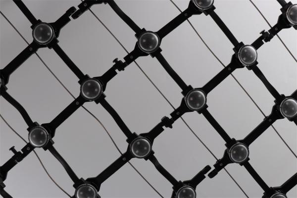 Flexible Outdoor Permanent LED Mesh Screen Festival Decoration Advertising