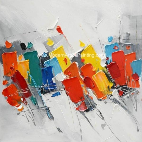Óleo abstrato colorido em pinturas Art Acrylic Paintings moderno da lona