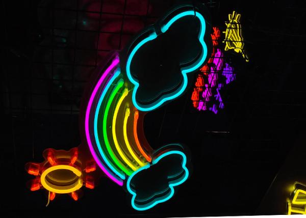 rainbow Custom neon sign led silica gel acrylic board  handmade fashion lighting