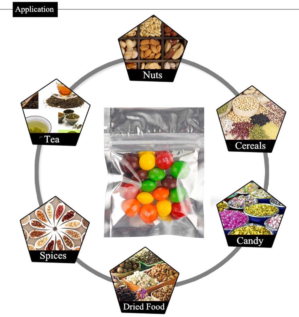 Металлизированный фронт resealable мешка сумки пластиковой упаковки фольги ясный влагостойкий