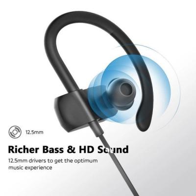 Easy to wear Splash proof from sweats Custom Logo V5 Bluetooth Sport Ear Buds Headset