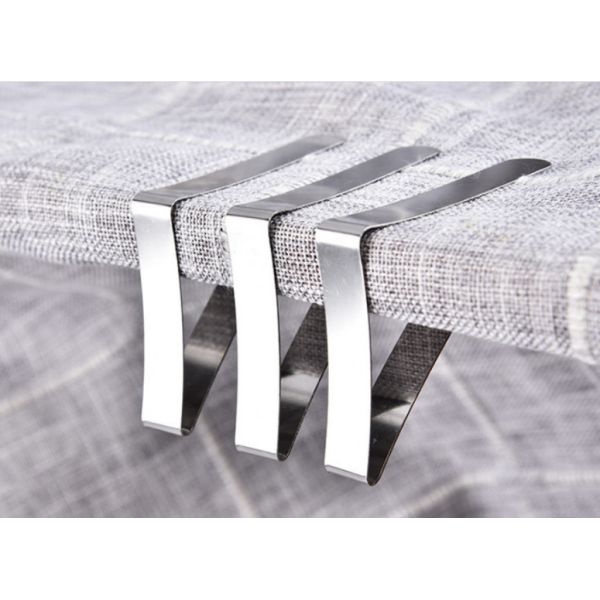 Kitchen Tools Gadgets  Adjustable 5cm Stainless Steel 18/8 Table Cover Clamp