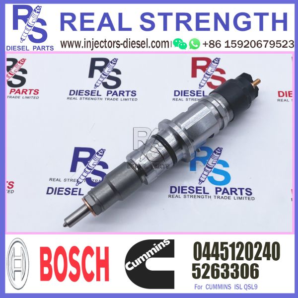 Injecteur de carburant commun 5263306 de rail de moteur diesel de haute performance 0445120240