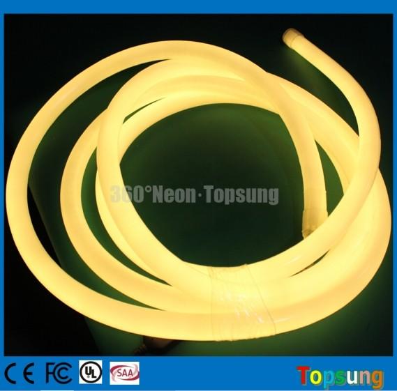 82 pés bobina 12V 360 graus redondo neon branco quente LED flexível para sinais