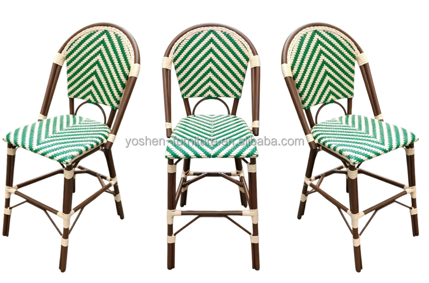 French Bistro Style Bar Stools Set Vintage Counter Height Stools with Cane Back