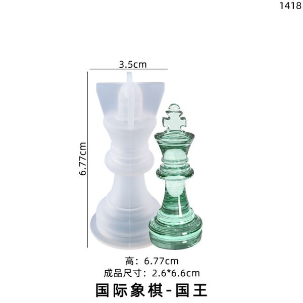 DIY crystal dropper mold, three-dimensional international chess piece board silicone mold