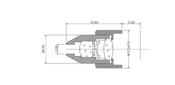 1/3 15mm, Pin hole lens S mount lens CCL1315PMP Megapixel lens