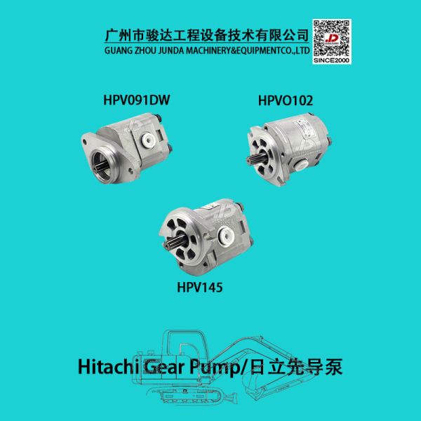 Одиночный гидронасос экскаватора HPV091DW ХИТАЧИ насоса с зубчатой передачей EX200-2
