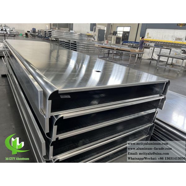 Customized Curved Aluminum Panel Cladding with Powder Coated and Perforated Design for Facade Decoration