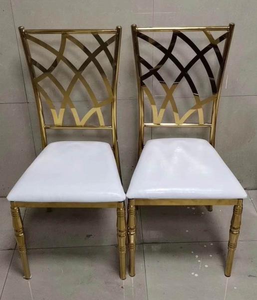 Rental Banquet Reception Stackable Stainless Steel frame wedding chair Chiavari chair