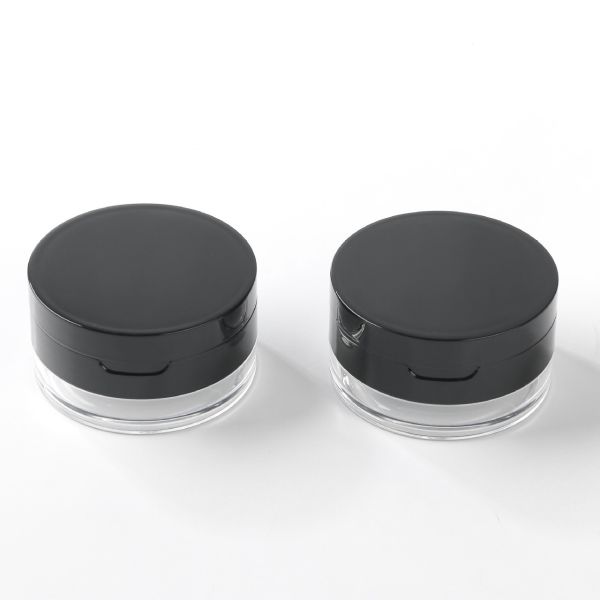 20g Clear Plastic Loose Powder Finishing Powder Cosmetic Jar With Mirror Lid