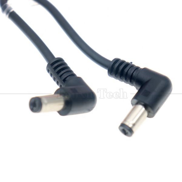 12V 24V de type mâle à mâle en courant continu à angle jack connecteur 5.5*2.1mm câbles de câble d'alimentation électrique