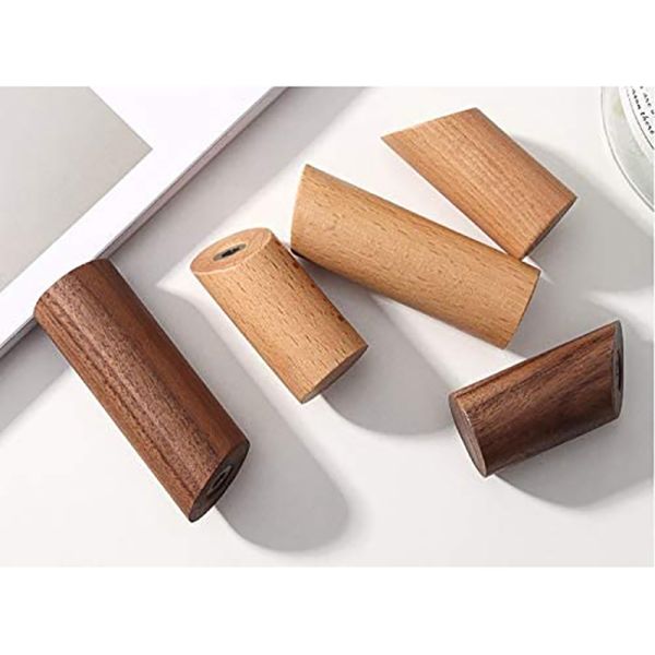 Pegas colgantes de madera Ganchos para pared Pegas de madera natural extendidas artesanía