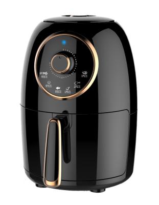 Black Compact Air Fryer Non Stick Coating Easy Cleaning For 1-2 Person Use