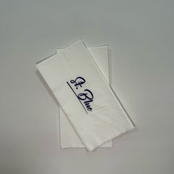 33*33 Floral Paper Napkins 18gsm Paper Beverage Napkins Full Embossed