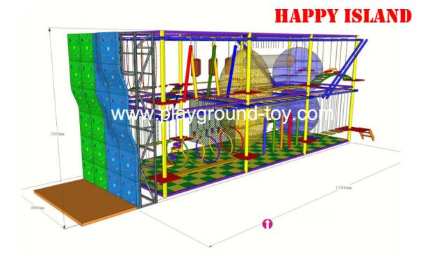 Children Outdoor Adventure Playground Equipment For Park / School /  Mall
