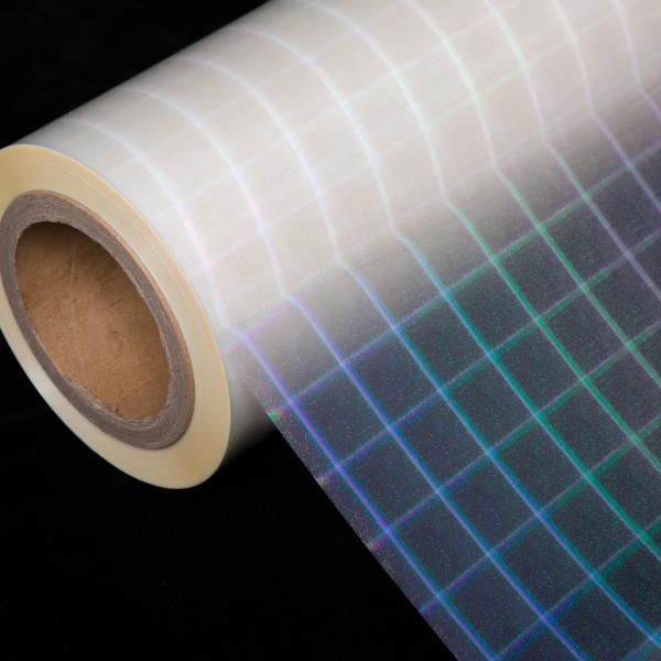 Grid of Square PET Transparent Thermal Holographic Film with EVA Glue Hot Lamination Film for Box Packaging