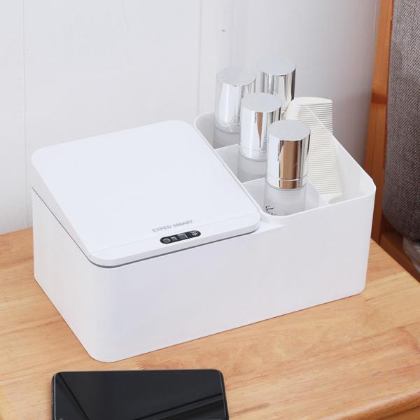 Smart Sensing Electric Desktop Storage Box Rack Jewelry Organizer Skin Care Tissue Box Storage Box Smart Waste Bins Trash Bin