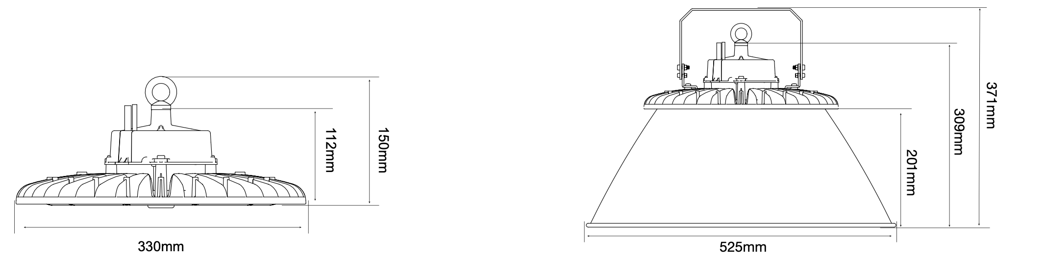 100W 150W 200W Iluminación de almacén LED CCT 4000K 5000K 5700K Iluminación LED redonda