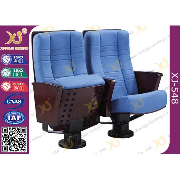 Comfortable Steel Legs Floor Mounted Church Seating Chairs , ISO9001