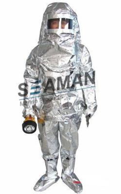 Marine Fire Fighting Equipment / Aluminum Foil Composite Fabric Heat Insulation Fireman Protective Suit