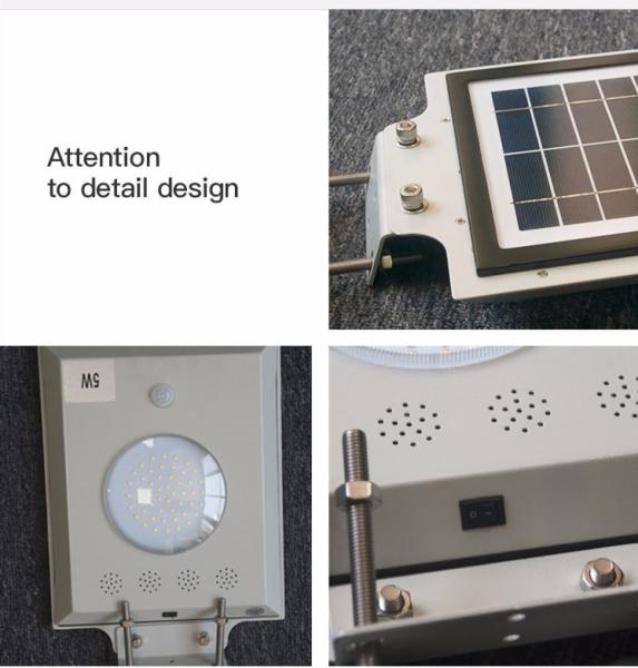 Chinese Factory Solar 5W Integrated Design Stand Alone solar Garden Light With Lithium Battery