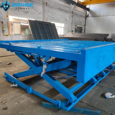 Stationary Hydraulic Electric 19ft Scissor Lift With Platform 2 Ton 220v