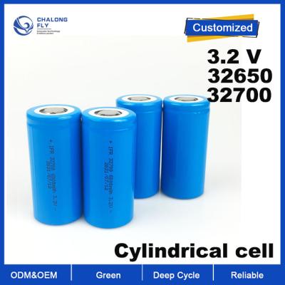 OEM ODM Bateria de lítio LiFePO4 Célula cilíndrica Portagem 32700 32650 Células de bateria 3.2v 6000mah baterias de lítio