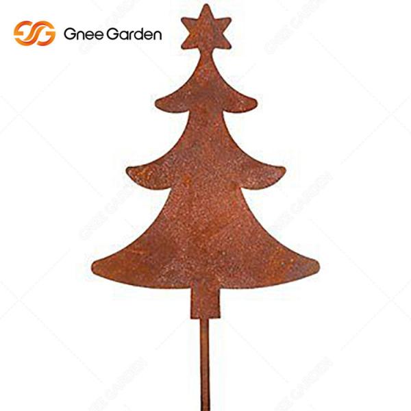 Customization Metal Garden Ornaments Laser Cut Corten Steel Signs  Wear Resisting