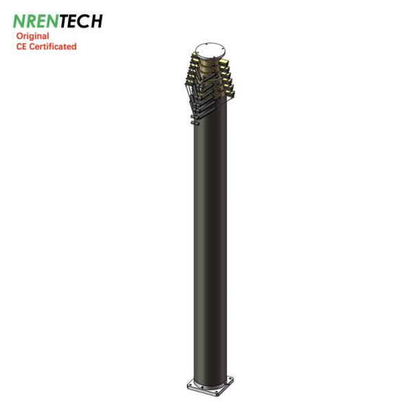 15m pneumatic telescopic mast 300kg payloads NR-3300-15000-300L for mobile telecommunication tower