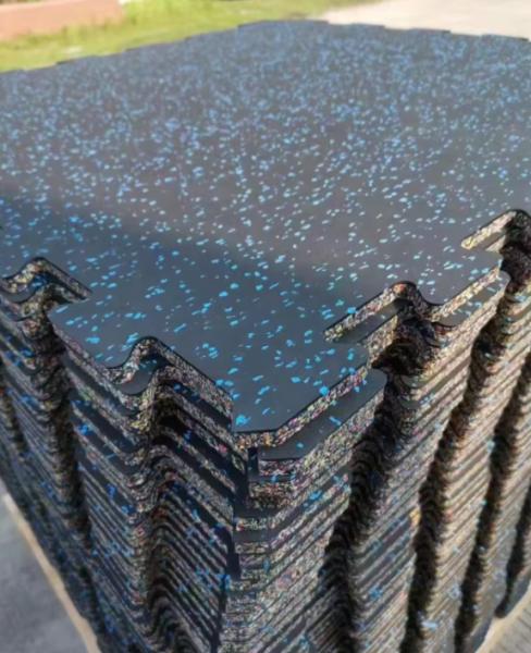 1000x1000mm de goma de mat de bloqueo para el suelo del gimnasio SBR goma