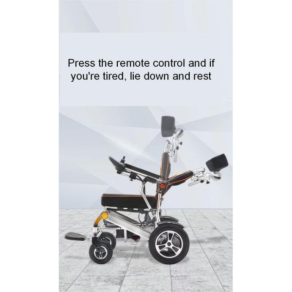 Electric Aluminum Alloy Folding Wheelchair for Elderly 201-500W Durable Construction