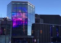 Mur rideau en verre de construction de HD de la publicité transparente d'écran de visualisation