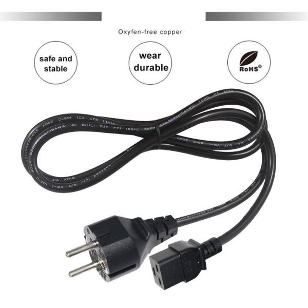 30A 240V C19 para Schuko Cordão de Alimentação 1.5mm VDE Certificado