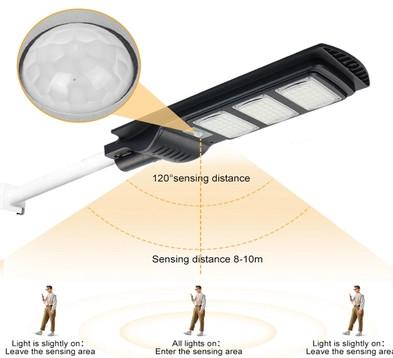 Lâmpada de rua solar monocristalina de 90W IP65 resistente à água LiFePO4 Bateria 3.2V 15Ah