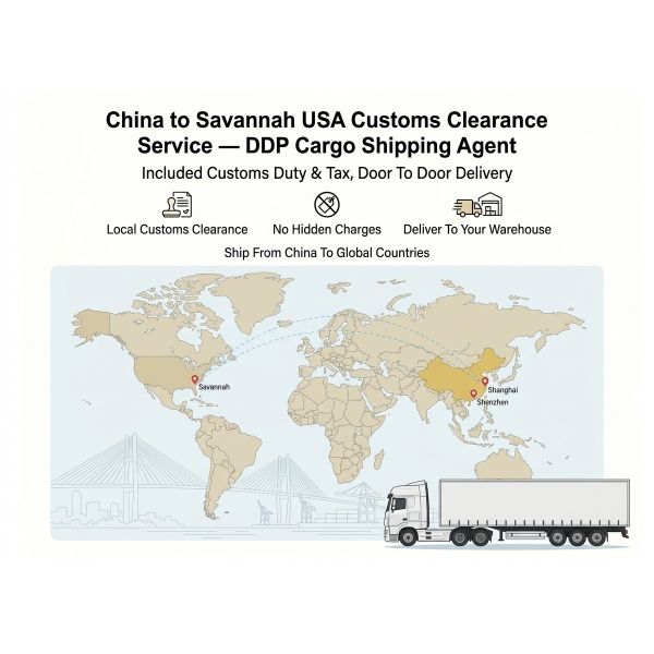 China To Savannah USA Customs Clearance Service DDP Cargo Shipping Agent