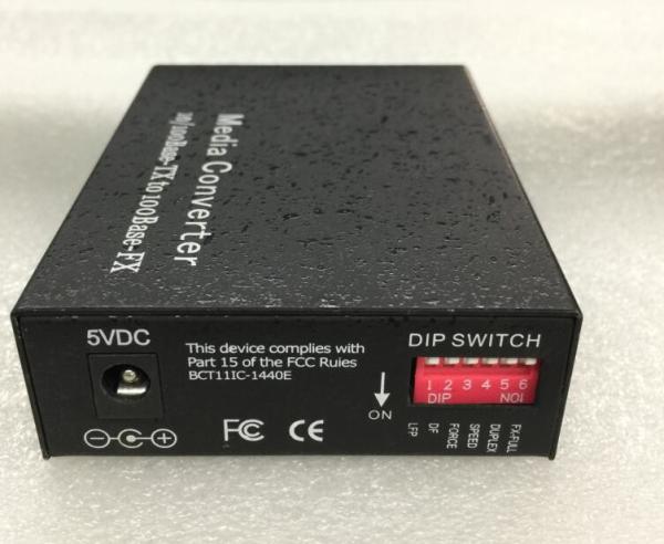 10/100 Base TX to 100 Base FX Fiber Media Converter With DIP Switch , Full Duplex