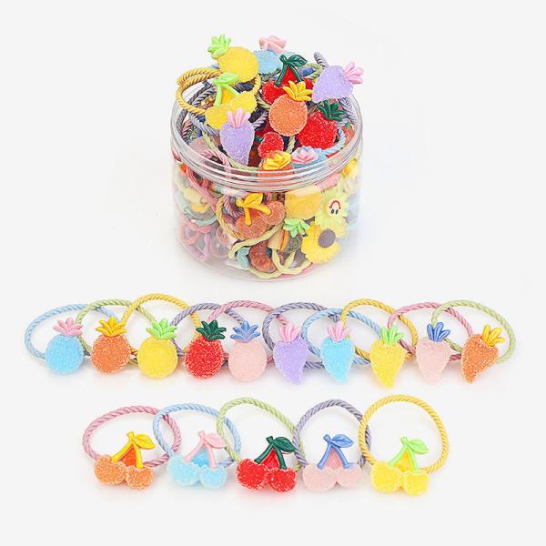 Gold Childrens Hair Accessories Animal Bear Elastic Scrunchie Color Hairband  8.5x8.5x6.5cm