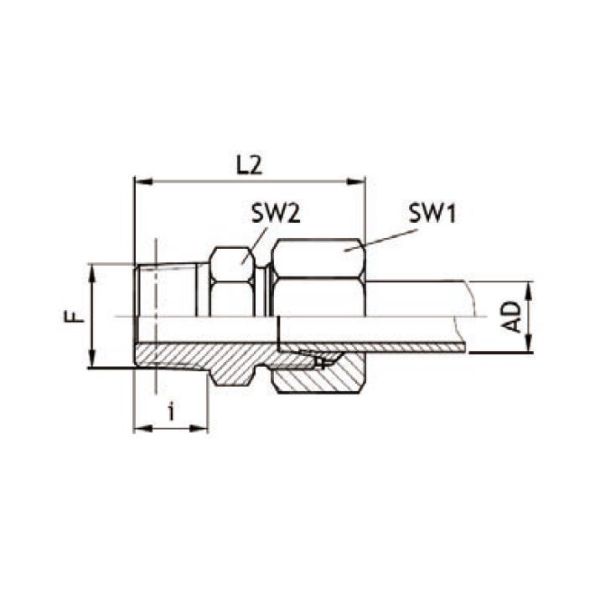 Stud Couplings Hydraulic Pipe Fittings NPT American Taper Pipe Thread GE - NPT Series