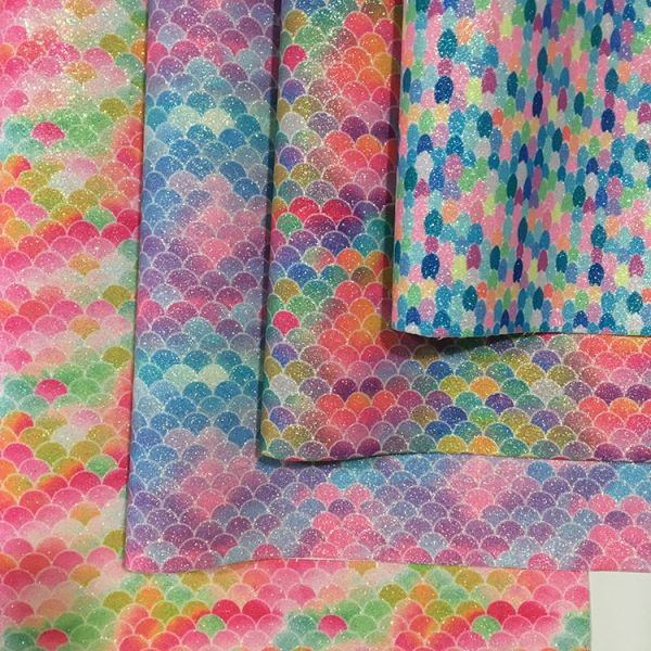 Красочный напечатанный СГС ткани кожи Фаукс аттестовал толщину 0.6±0.1мм