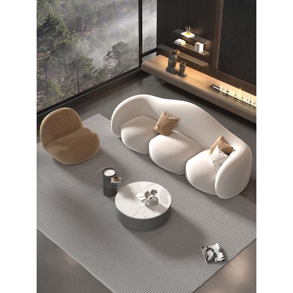 Creative Curved Living Room Sofa Luxury Modern Reception Guest Sofa