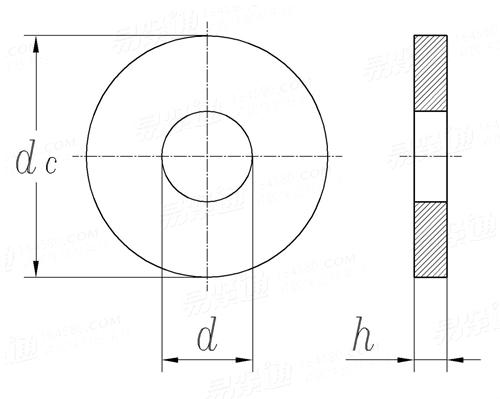 Joint de produit plat du zinc 300HV d'acier au carbone de JIS B1256 ISO7089