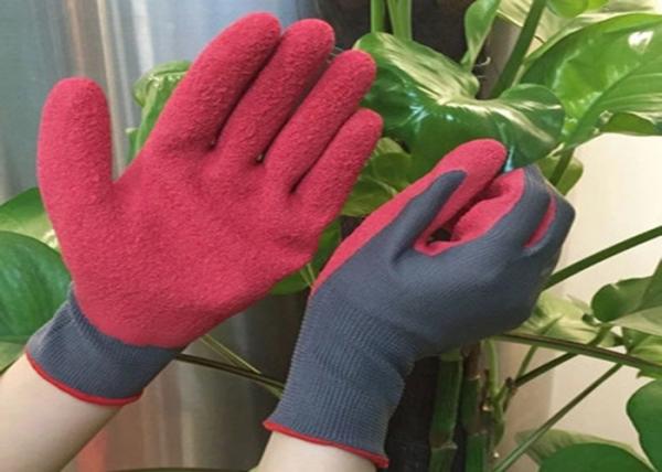 Flexible Warm Winter Work Gloves Acrylic Terry Liner Green Foam Latex Coated