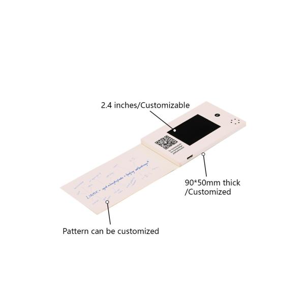 cartões video de 2.4inch LCD para a espessura do presente 90×50mm do negócio