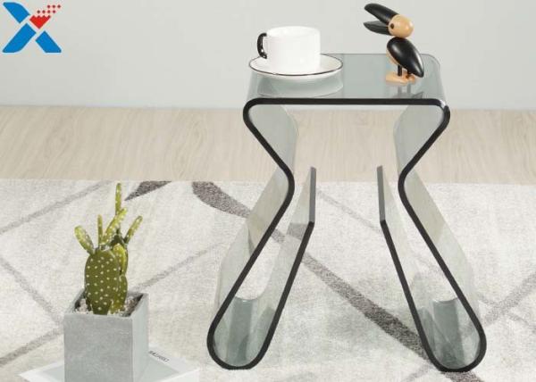 Fashion Personality Clear Acrylic Table , Transparent Coffee Table Thickness Customized