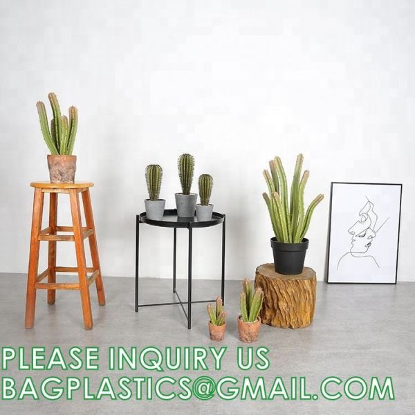Artificial Succulent Plants - Realistic Artificial Flowering Cactus, Fake Succulent Plant Decor for Home Office