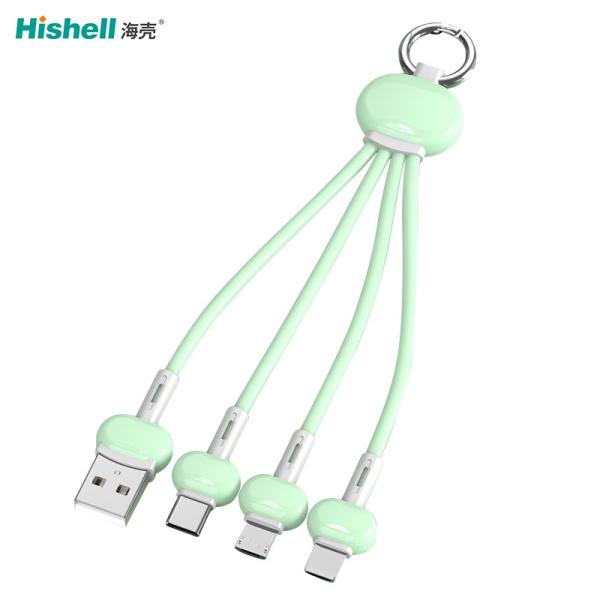 Liquid Silicone Multi Mobile Phone Charging Cable Ultraportable Anti Abrasion