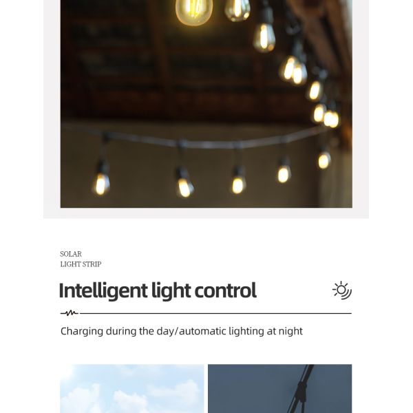 Solar remote control light string dual specification  courtyard exterior wall ambient light