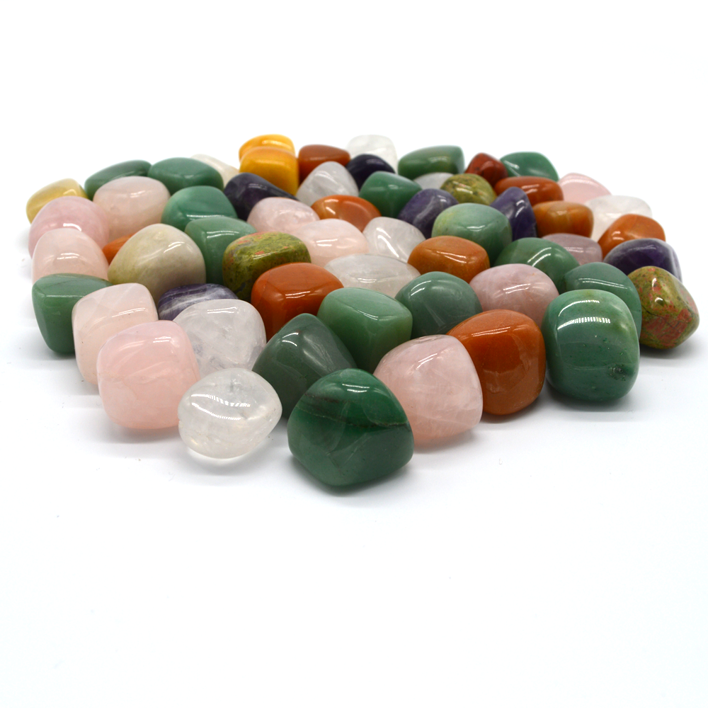 Engraving Carving Type Mix Gems Natural Tumbled Stones for Purple Healing Reiki Crystal Jewelry Making and Home Decoration